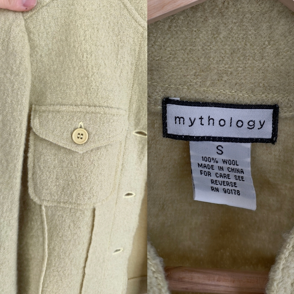 Mythology Light Pastel Green Wool Jacket - Picture 8 of 8